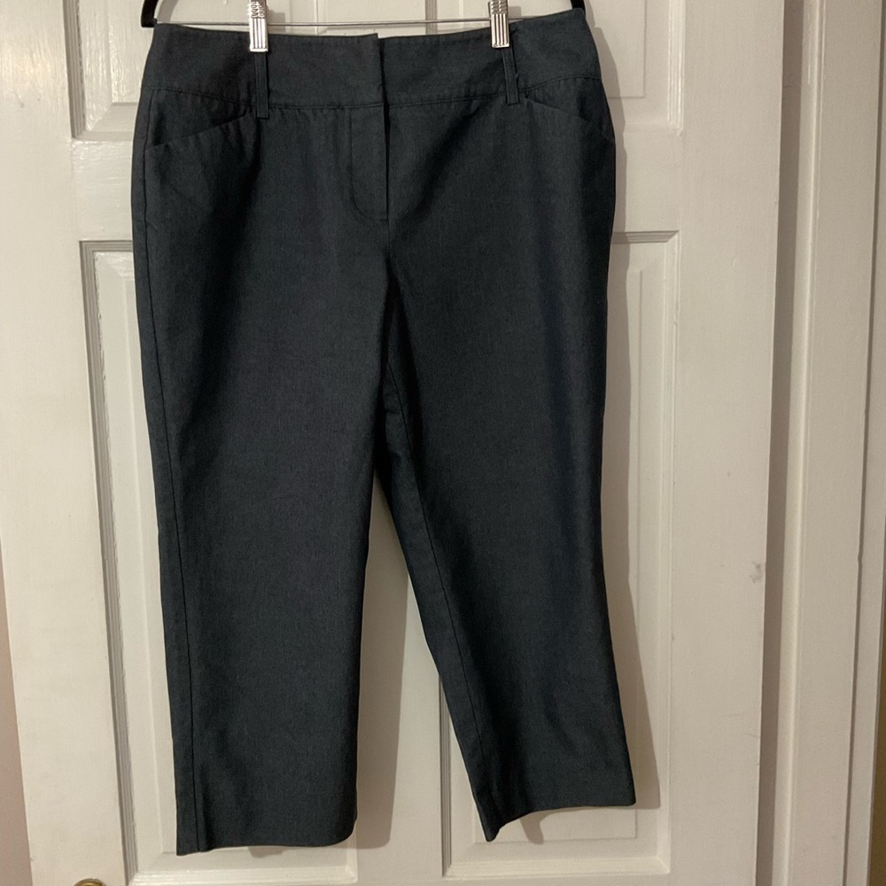 Denim blue capri style pants. Size 12. Dana Bachman